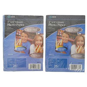 NCR 4" x 6" Glossy Photo Paper 50 Sheets Acid Free Quick Dry 983774